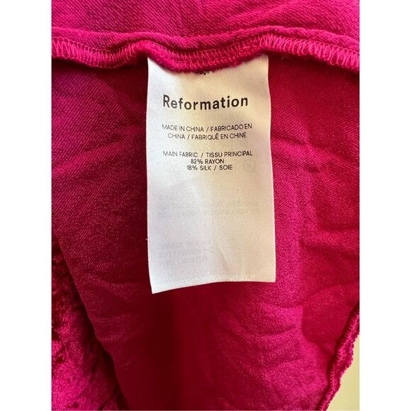 Reformation Salamanca Rhubarb Velvet Dress - Picture 10 of 11